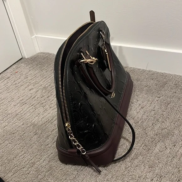 Black and wine coach bag - Picture 4 of 4